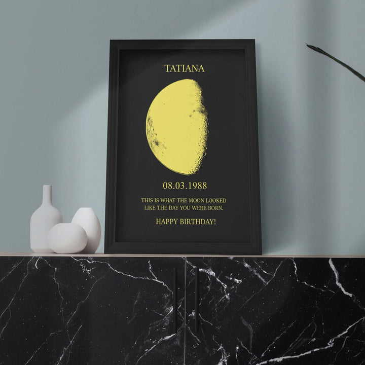 Personalized Moon Phases Poster, Moon Couple Gifts - Revellia