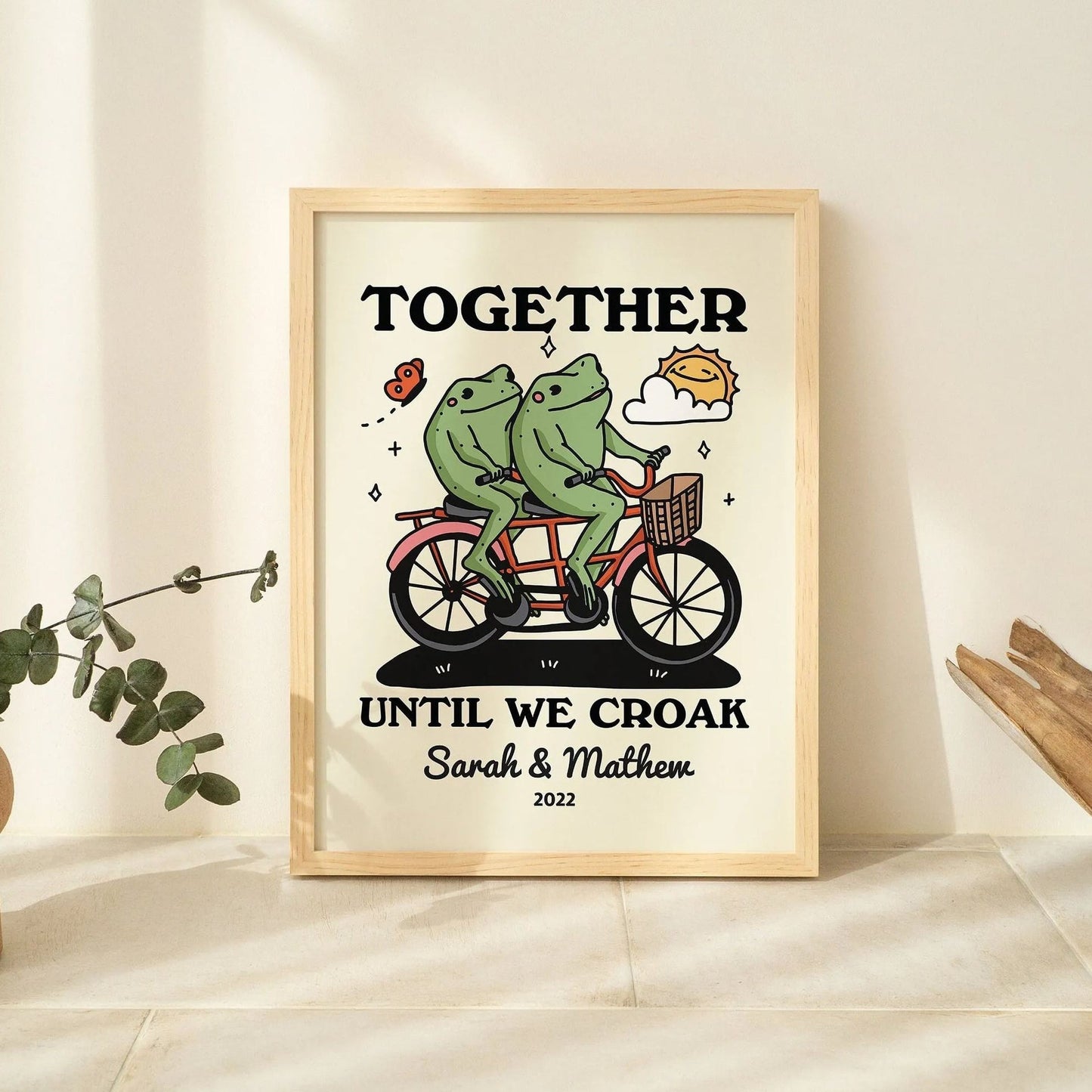 50% OFF🐸Personalized Frog Illustration Frame