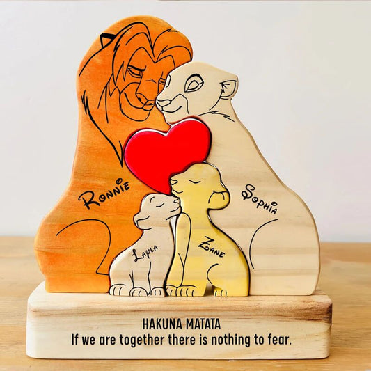 50% OFF🔥Custom Wooden Lion Puzzle