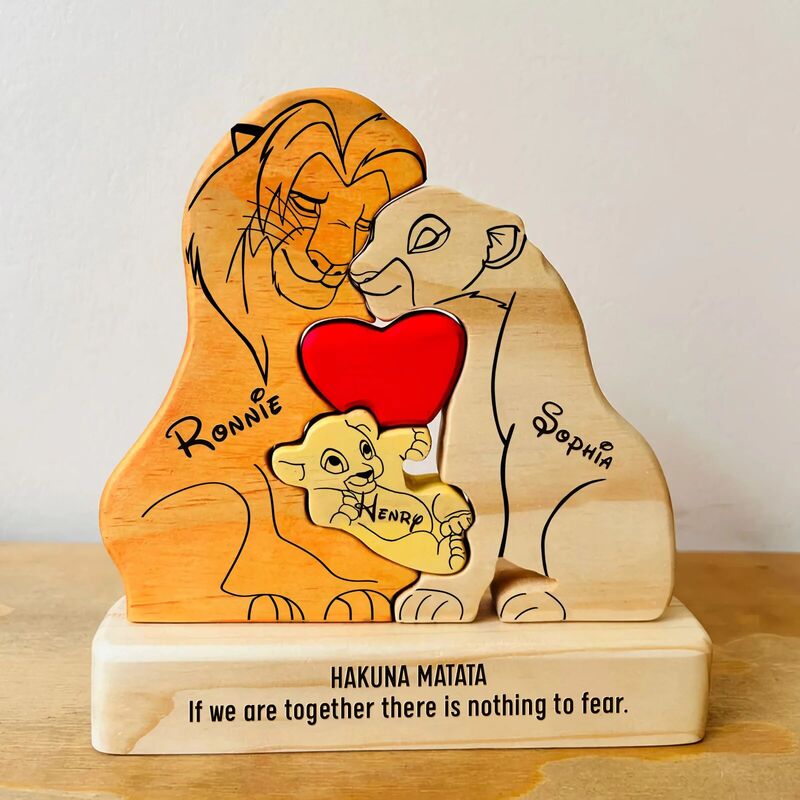 50% OFF🔥Custom Wooden Lion Puzzle