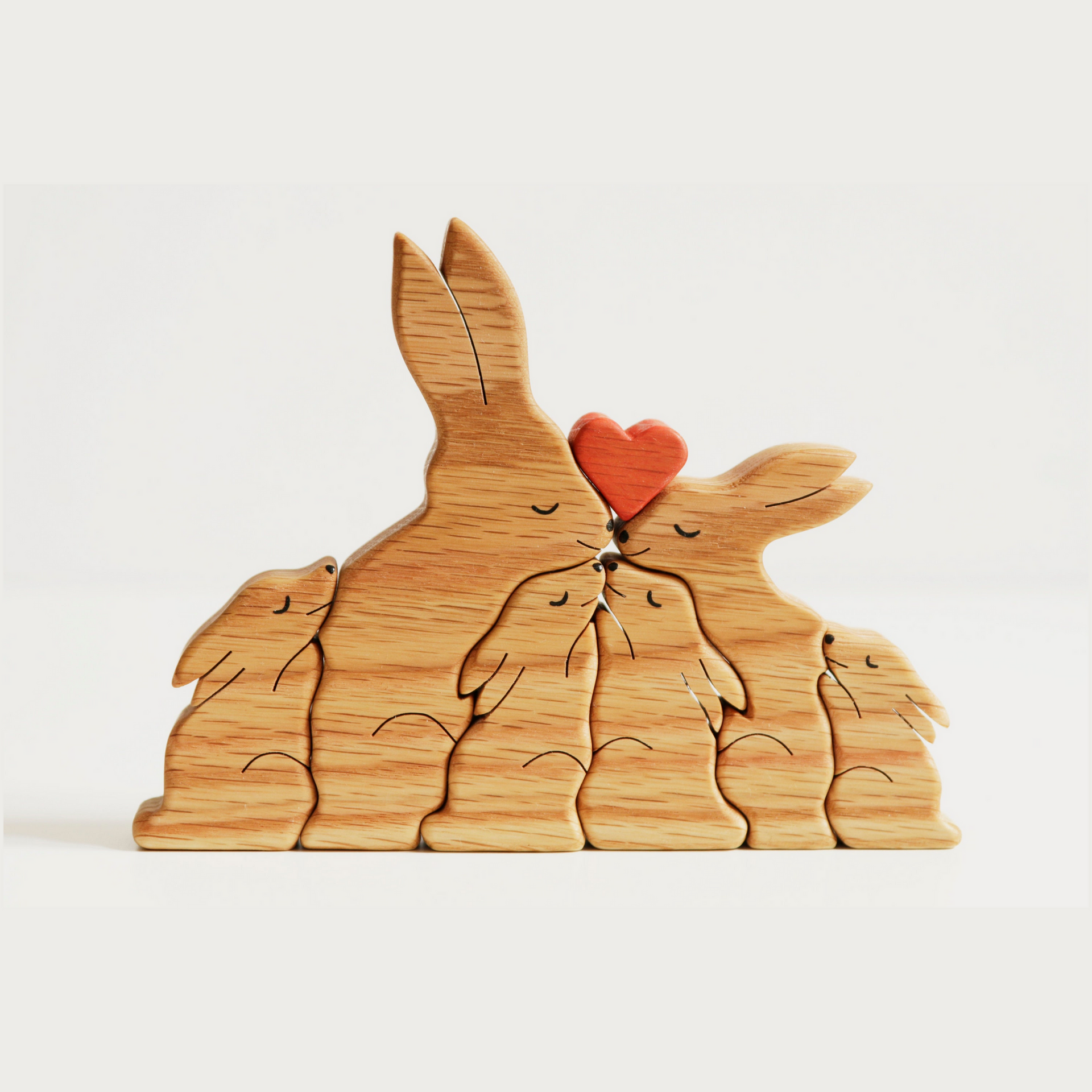 Wooden hare family puzzle – Yeshmily