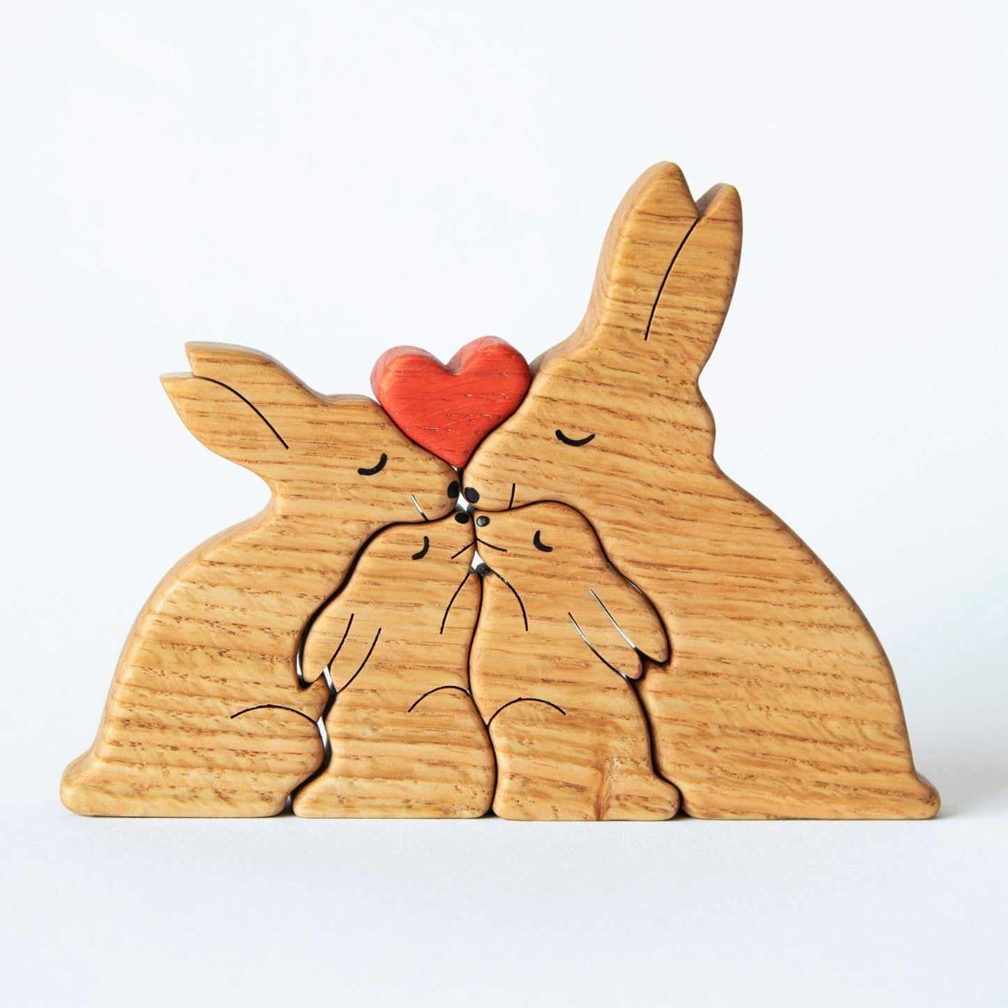 Wooden rabbits family puzzle – Yeshmily