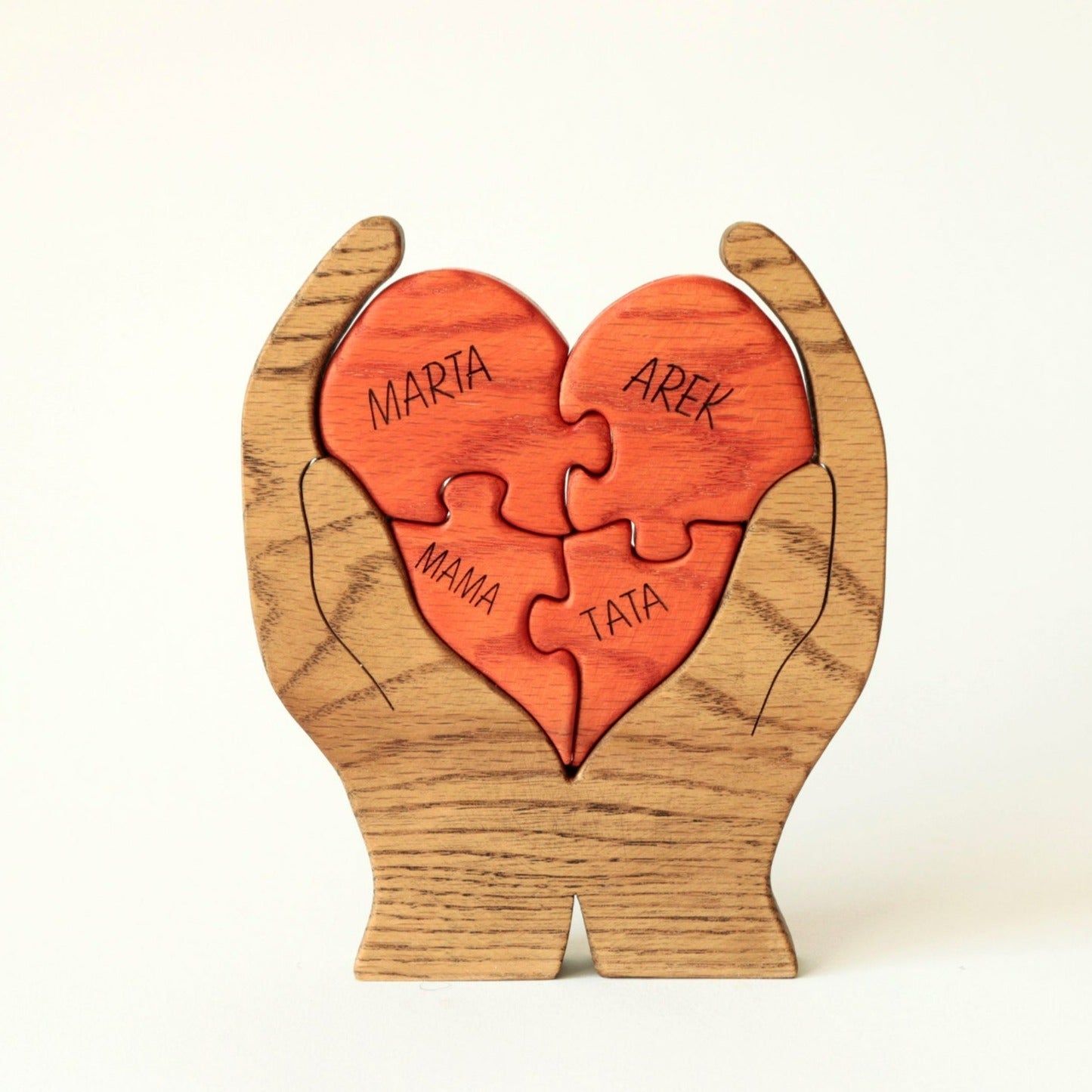Wooden heart family puzzle – Yeshmily